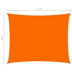 Vidaxl Senčno jadro oksford blago pravokotno 3x4 m oranžno
