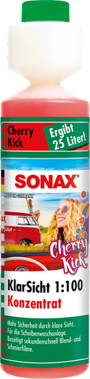 Sonax koncentrat za čiščenje vetrobranskega stekla Cherry Kick, 1:100, 250 ml