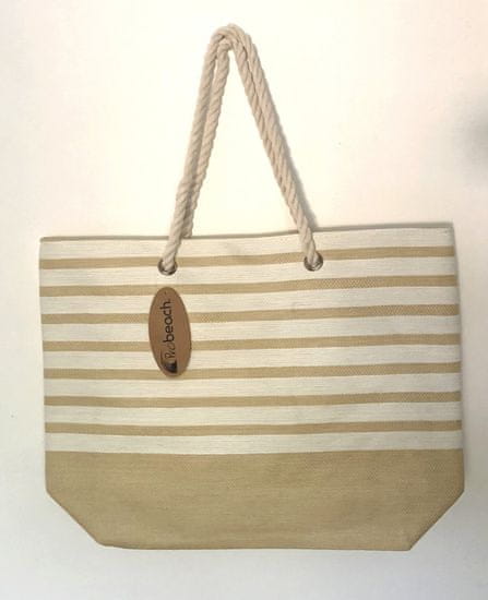 Koopman torba za plažo, 52x38x16 cm, bele črte