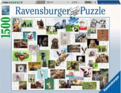 Ravensburger Sestavljanka Kolaž z obrazi živali 1500 kosov