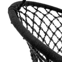 nabbi Viseči gugalni stol Hoppy 120x80 cm - črn