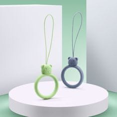 MG Bear Ring obesek za mobilni telefon, temno zelena