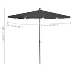 Vidaxl Vrtni senčnik 210x140 cm antraciten