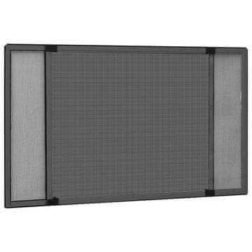 Vidaxl Raztegljiv komarnik za okna antraciten (75-143)x50 cm