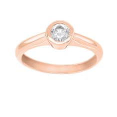 Brilio Očarljiv prstan iz rožnatega zlata s cirkonom SR042RAU (Obseg 48 mm)