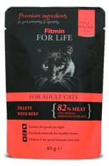 Fitmin mačja hrana v vrečki Cat pouch adult beef, 28x85 g