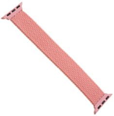 FIXED Nylon Strap pašček za Apple Watch 42/44 mm, velikost L, najlonski, roza (FIXENST-434-L-PI)
