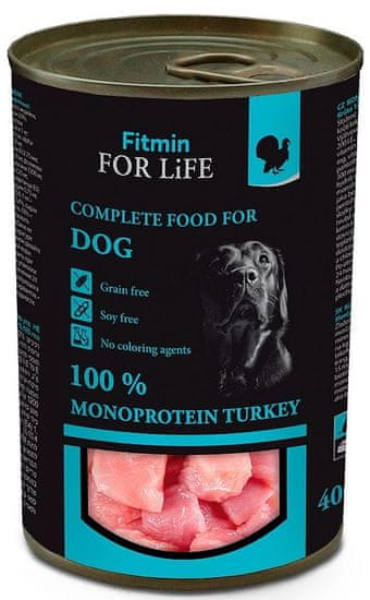 Fitmin hrana za pse Dog tin turkey, 6x400 g