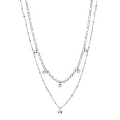 Brosway Jeklena dvojna ogrlica s kristali Symphonia BYM81