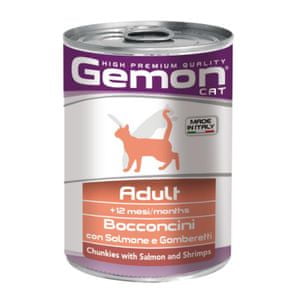  Gemon Adult hrana za mačke, z lososom in rakci, 24 x415 g