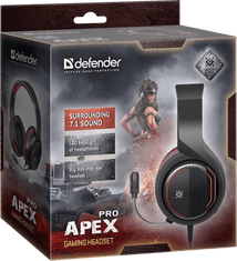 Defender Apex Pro gaming slušalke, 7.1 prostorski zvok, 1.8 m kabel
