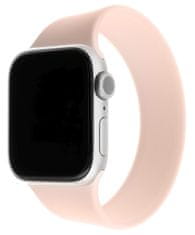 FIXED elastičen en silikonski pašček Silicone Strap za Apple Watch 42/44mm, velikost XS FIXESST-434-XS-PI, roza