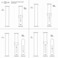 FIXED pašček Silicone Strap za Apple Watch 38/40mm, velikost S, elastični, silikonski, roza (FIXESST-436-S-PI)