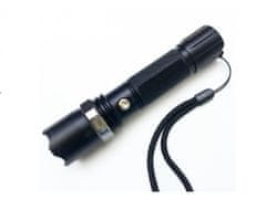 Alum online Ročna polnilna kovinska svetilka LED SWAT ZOOM + dodatki