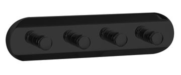 AQUALINE AQUALINE SAMBA črni Enokraki Držalo za Brisače, Okrogla, 645 mm