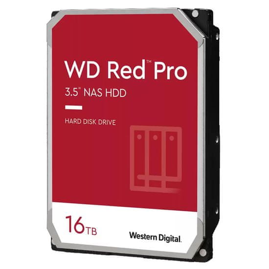 Western Digital Red Pro trdi disk, 16 TB, SATA 3, 3,5, 7200 obr/min, 512 MB (WD161KFGX) - Odprta embalaža