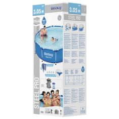 Vidaxl Bazen Steel Pro 305x76 cm