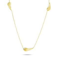 Brilio Igriva ogrlica iz rumenega zlata z angelskimi krili NCL067AUY