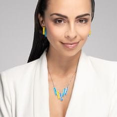 Preciosa Brezčasna jeklena ogrlica Desire s češkim kristalom Preciosa 7423 70