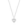 Romantična srebrna ogrlica iz srca s cirkoni LP3043-1 / 1