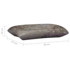 Vidaxl Umivalnik siv 50x35x10 cm marmor