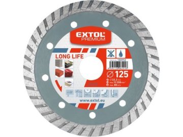 Extol Premium Diamantni rezalni disk (108953) turbo Long Life, 150x22.2mm, dry and wet cutting