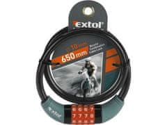 Extol Premium Ključavnica za kolo Extol Premium (8857822), kodno zaklepanje, 10x650mm, zamenljiva kodna številka, 10.000 možnosti