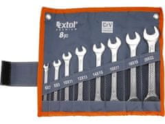 Extol Premium Ključi Extol Premium (6119) komplet 8 kosov, 6x7, 8x9, 10x11, 12x13, 14x15, 16x17, 18x19, 20x22mm, CrV