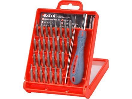 Extol Premium Vijačnik z nastavki Extol Premium (8819105) komplet 32 kosov, magnetni nastavek 115 mm, pinceta, CrV