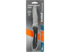 Extol Premium Nož za zapiranje Extol Premium (8855120) iz nerjavečega jekla, 205/115 mm, dolžina odprtega rezila 205 mm, dolžina zaprtega rezila 115 mm, STAINLESS
