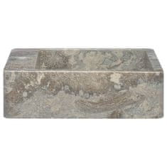 Greatstore Umivalnik siv 40x40x12 cm marmor