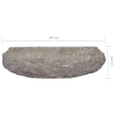 Vidaxl Umivalnik siv Ø40x12 cm marmor