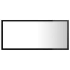 Vidaxl LED kopalniško ogledalo visok sijaj črno 90x8,5x37cm iverna pl.