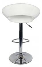 Bruxxi Barski stol Ferdal, umetno usnje, bela barva