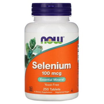 NOW Foods Selen, 100 mg, 250 tablet