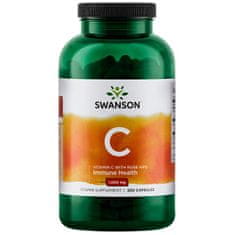 Swanson Vitamin C + izvleček šipka, 1000 mg, 250 kapsul
