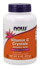 NOW Foods Vitamin C Crystals, askorbinska kislina brez GSO, čisti prah, 227 g