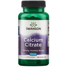 Swanson Kalcijev citrat, 200 mg, 60 kapsul