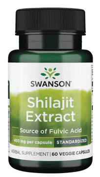 Swanson Shilajit Extract - 400 mg, 60 zeliščnih kapsul