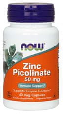 NOW Foods Cinkov pikolinat, 50 mg, 60 zeliščnih kapsul