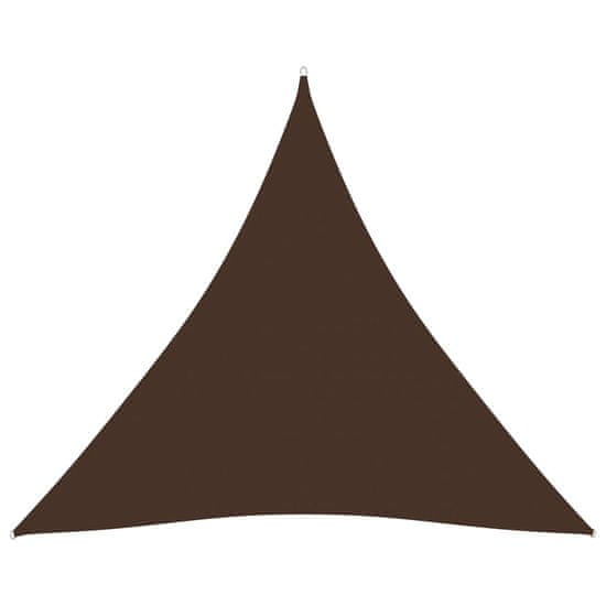 Vidaxl Senčno jadro oksford blago trikotno 4,5x4,5x4,5 m rjavo