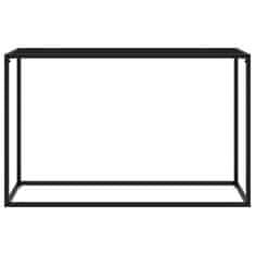 Vidaxl Konzolna mizica črna 120x35x75 cm kaljeno steklo