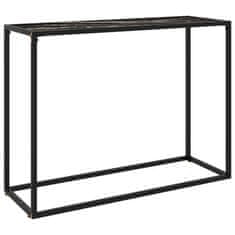 Vidaxl Konzolna mizica črna 100x35x75 cm kaljeno steklo