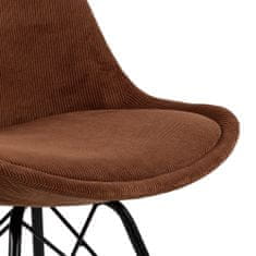 Design Scandinavia Jedilni stol Eris (SET 2 kosa), manšestr, oranžna