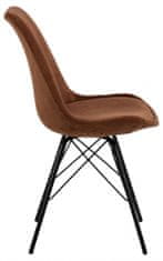 Design Scandinavia Jedilni stol Eris (SET 2 kosa), manšestr, oranžna