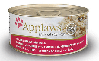 Applaws mokra hrana za mačke, piščančje prsi in raca, 24 x 70 g