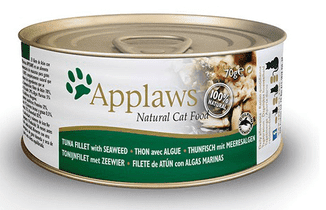 Applaws mokra hrana za mačke, tuna in morske alge, 2 x 70 g