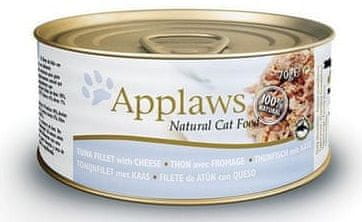 Applaws mokra hrana za mačke, tuna in sir, 24 x 70 g
