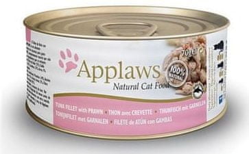 Applaws mokra hrana za mačke, tuna in kozice, 24 x 70 g