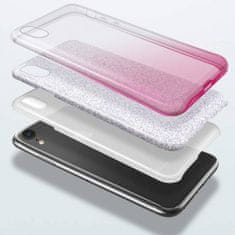 Ovitek Bling 2v1 za Xiaomi Mi 11, silikonski, z bleščicami, srebrno roza